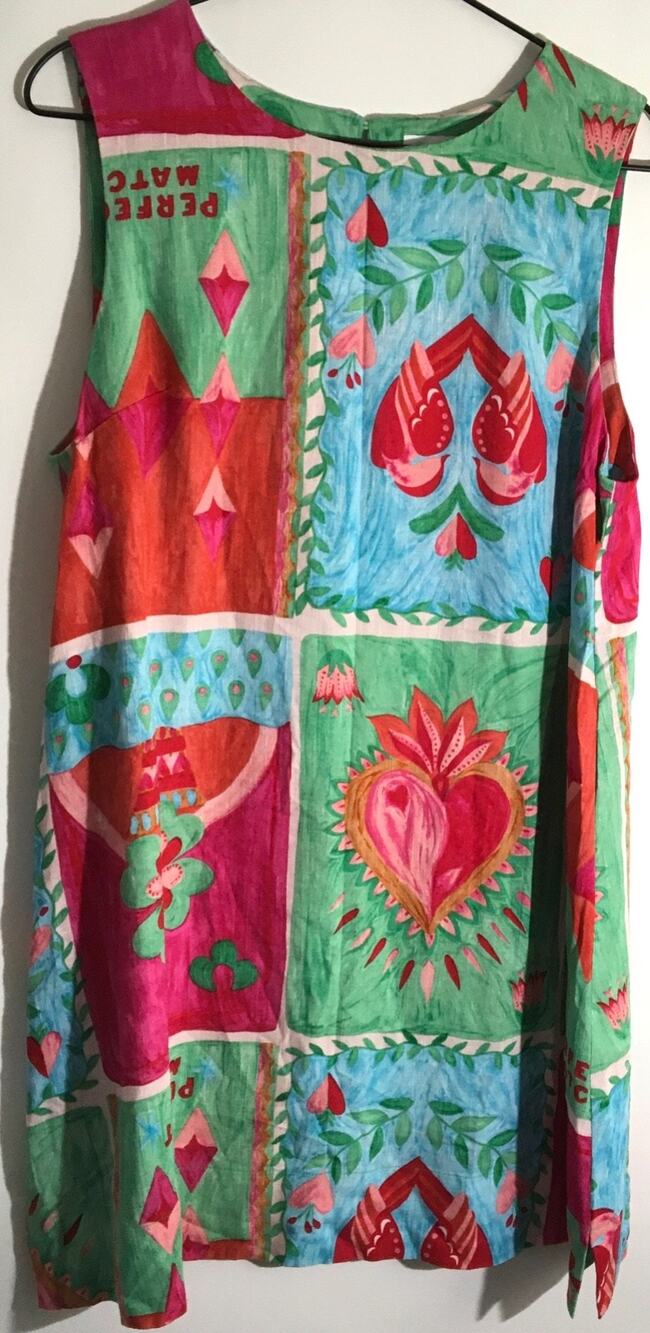 Anthropologie Perfect Match Paper Heart Women's Size Large Mini Patchwork Dress